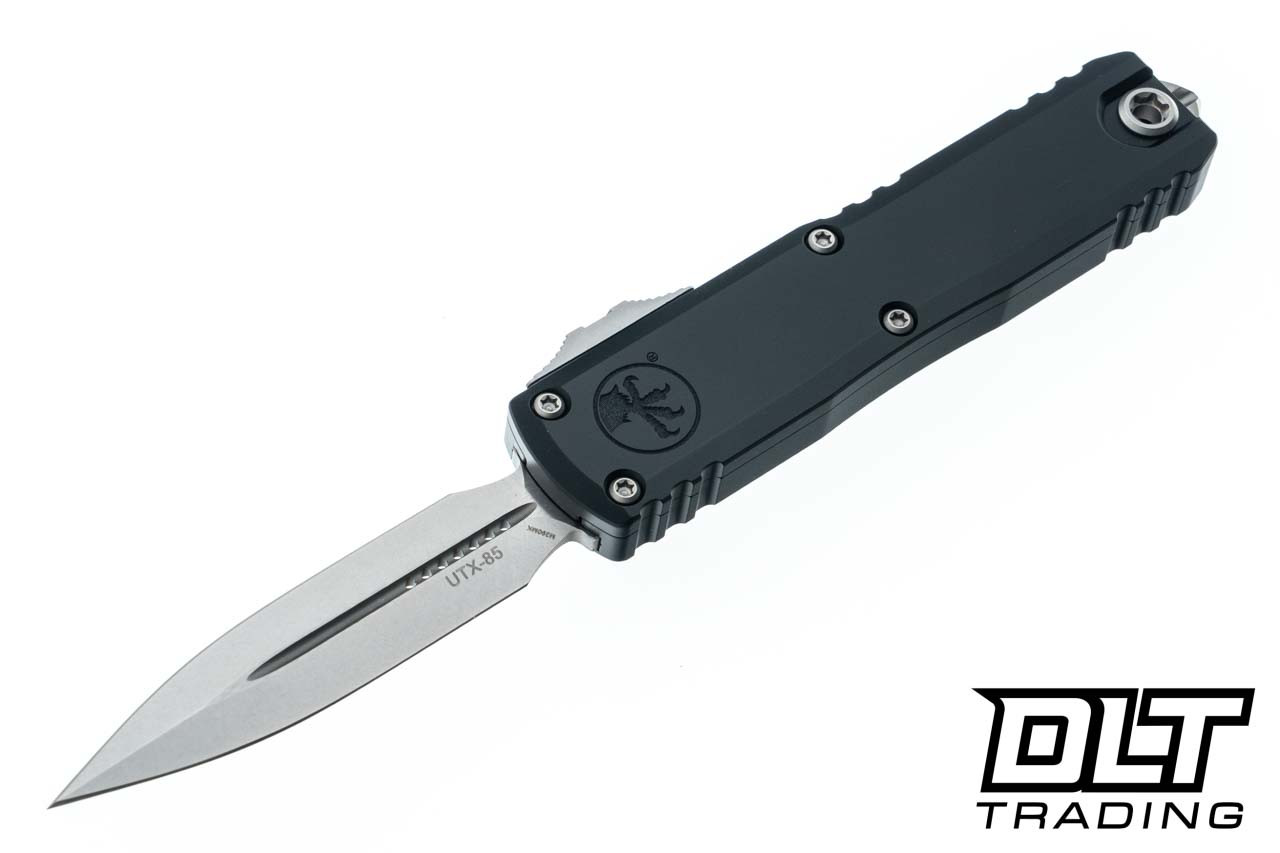 Microtech 1232-10 UTX-85 Gen III D/E - Black Handle - Stonewashed