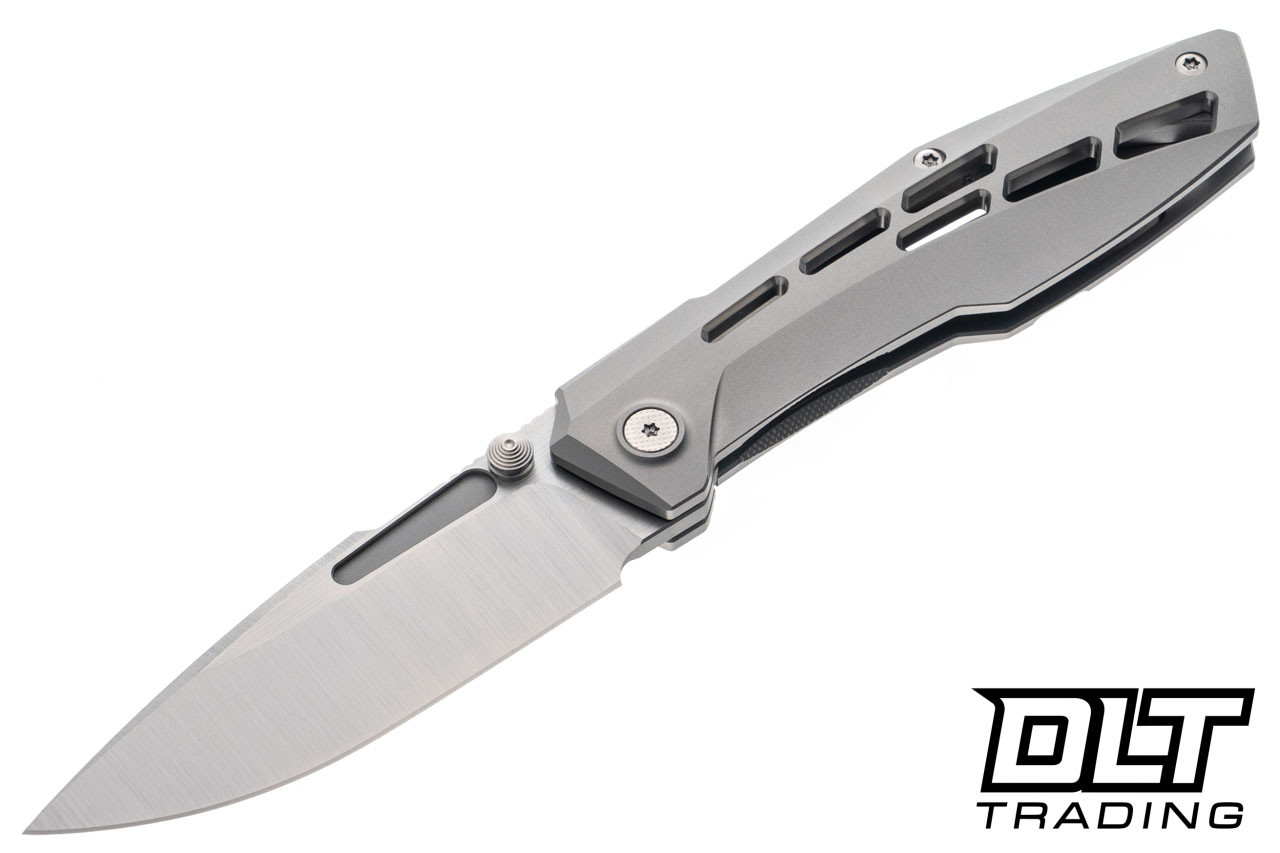Null Knives Raiden R2 Aero - Glass Bead Blasted Titanium - Belt