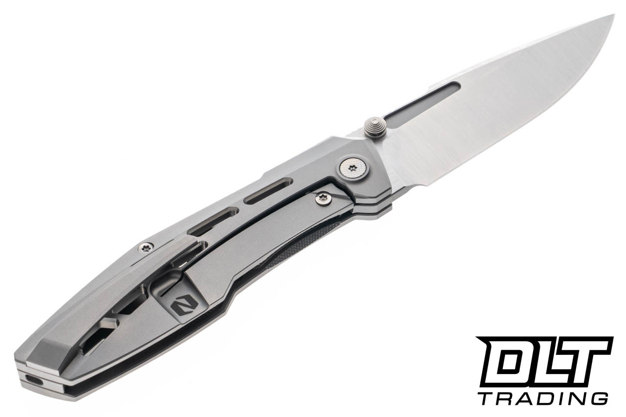 Null Knives Raiden R2 Aero - Glass Bead Blasted Titanium - Belt