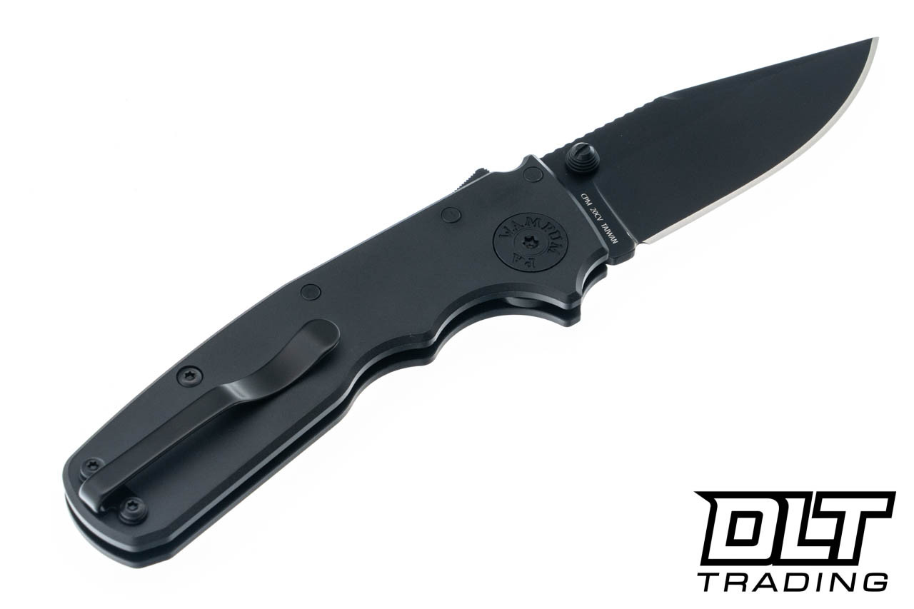 Demko Shark Cub Stealth - Clip Point - Black Aluminum - DLC 20CV