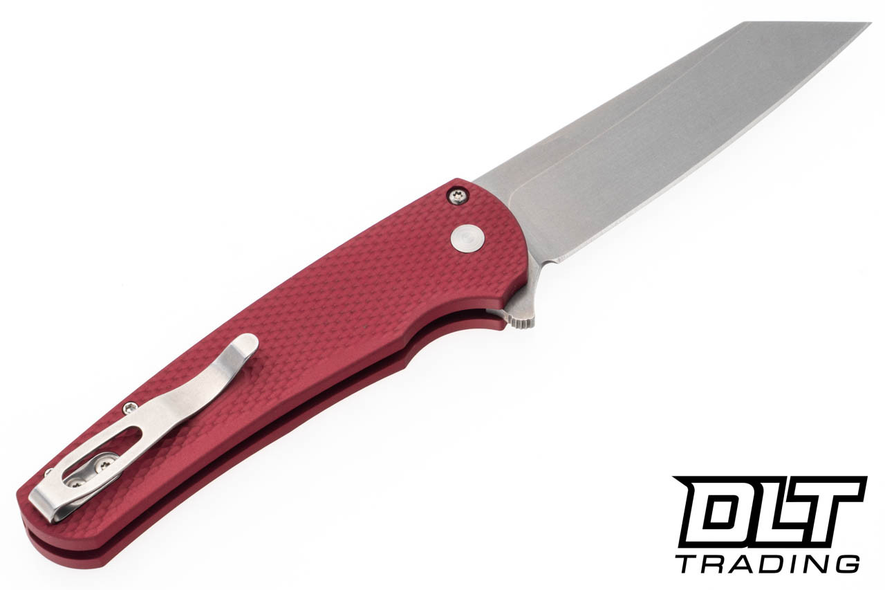Pro-tech Malibu Flipper Knife | Red Textured Handle | Magnacut Steel