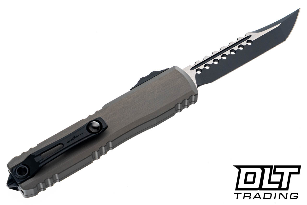 Microtech 1119-1NCS Ultratech ZBP Hellhound - Natural Clear Handle