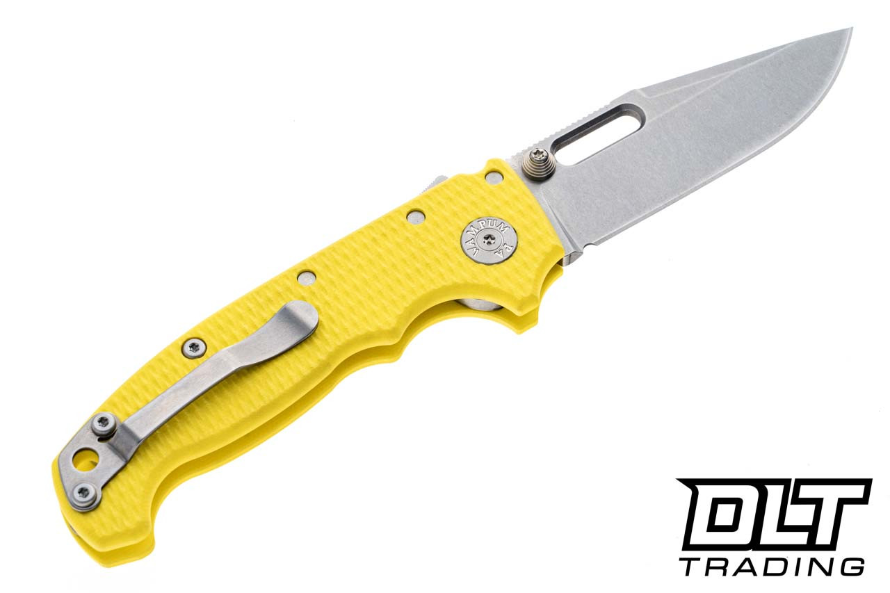 Demko MG AD20 Cru-Wear - Clip Point - Yellow G-10 - DLT Trading