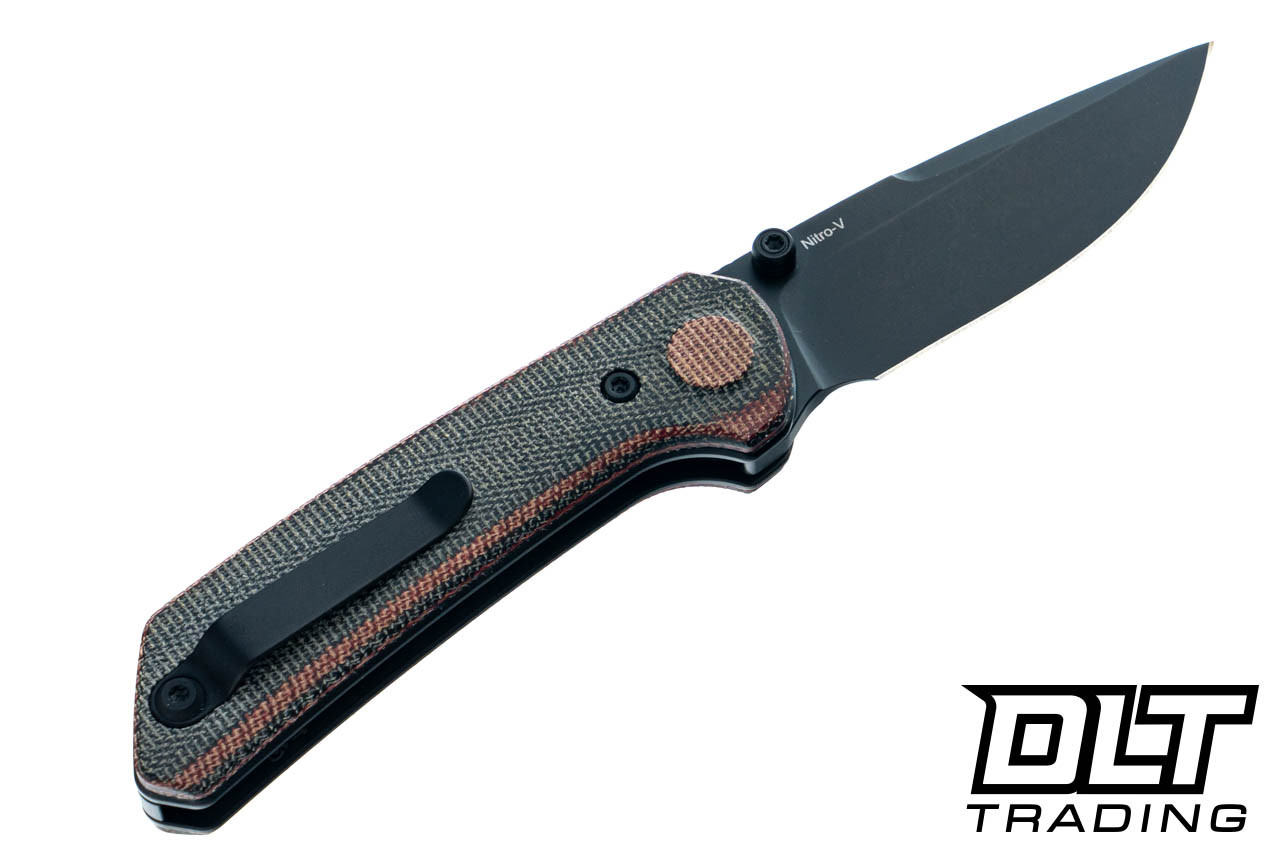 Reate PL-XT - Red & Black Micarta - Black PVD Blade - DLT Trading
