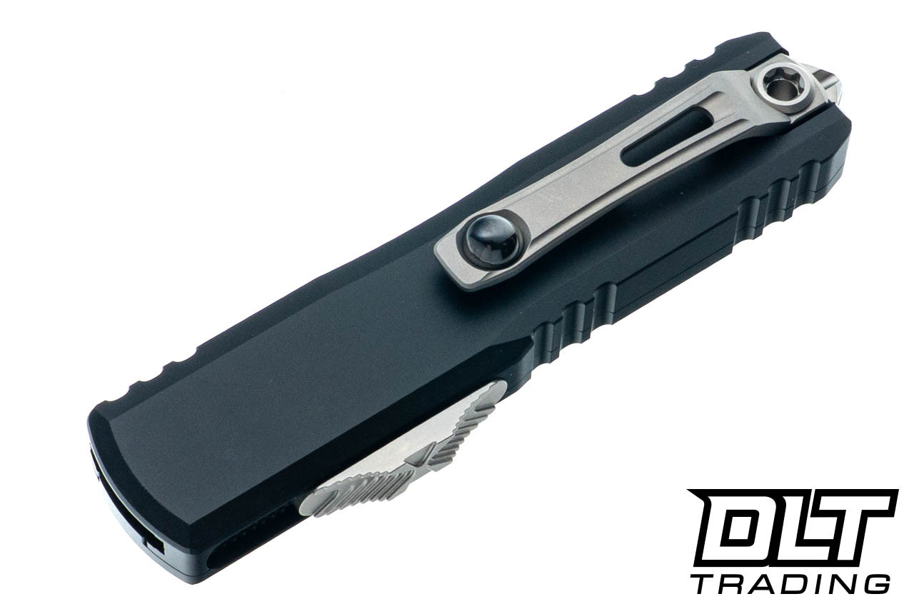 Microtech 12324-12 UTX Gen IV D/E - Black Handle - Stonewash Blade