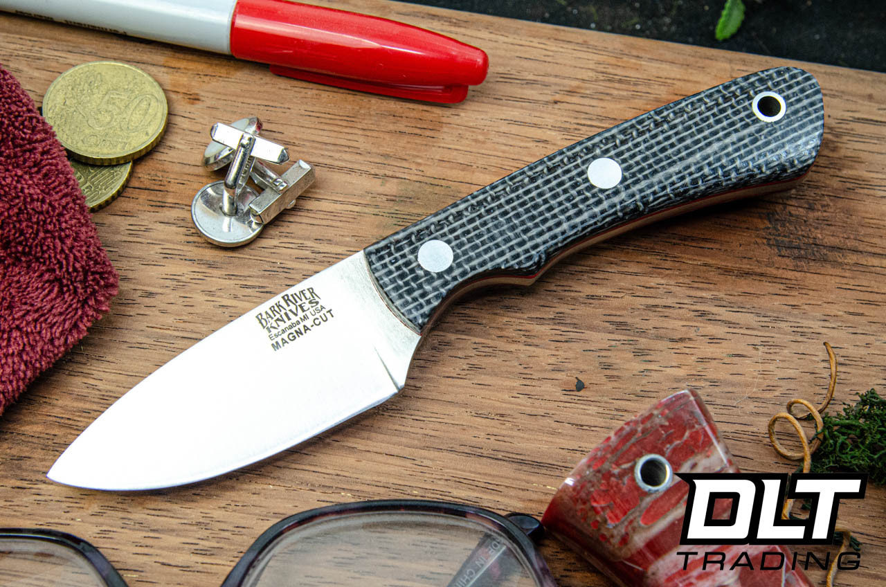 Bark River PSK EDC MagnaCut Oreo Burlap Micarta -Red Liners