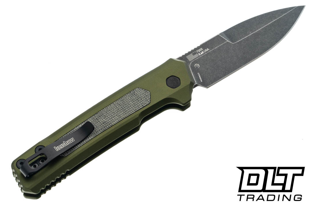 Kershaw Launch 22 - 7205 Olive Green Aluminum - Black Canvas