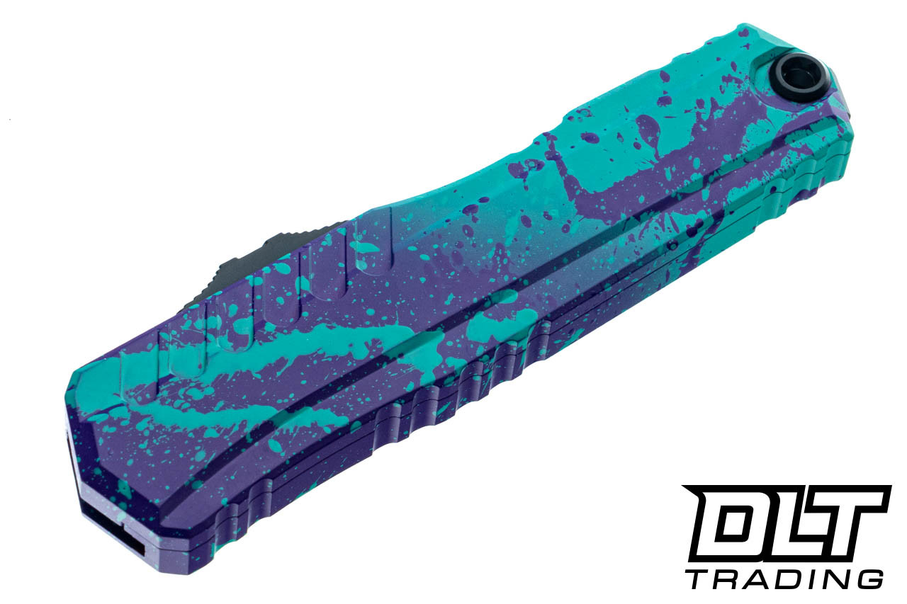 Microtech 1242-1BJPU-SPLS Cypher II D/E - Baja & Purple Splatter