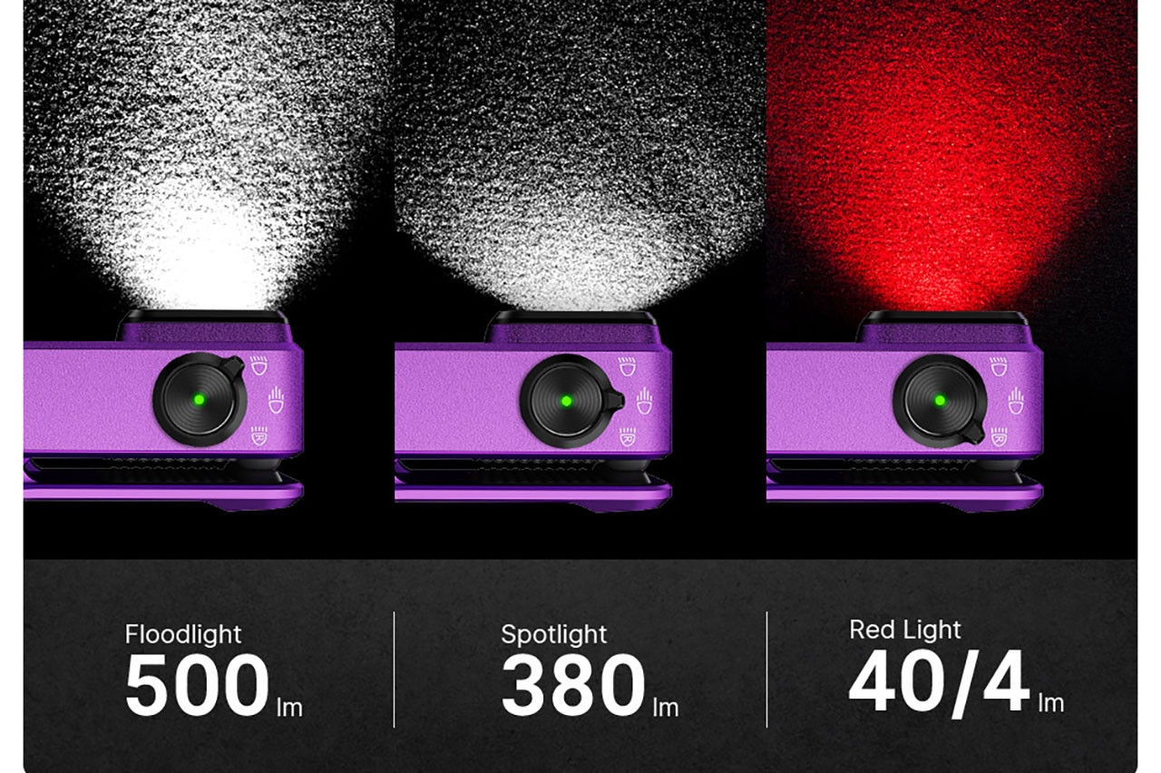Olight Oclip Pro Clip on Flashlight wth Floodlight & Red Light