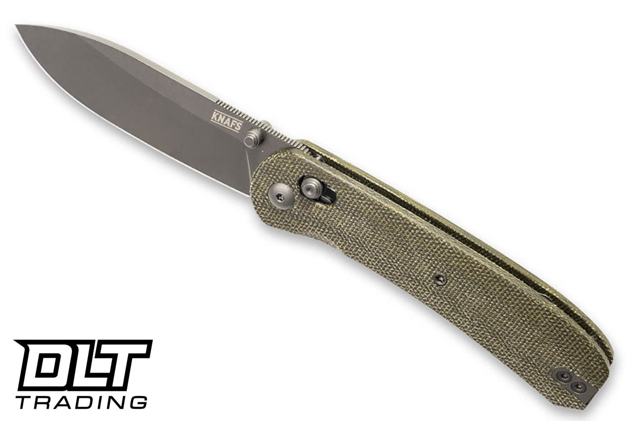 KNAFS Lander 2 - Green Micarta - Moondust S35VN Blade - Clutch