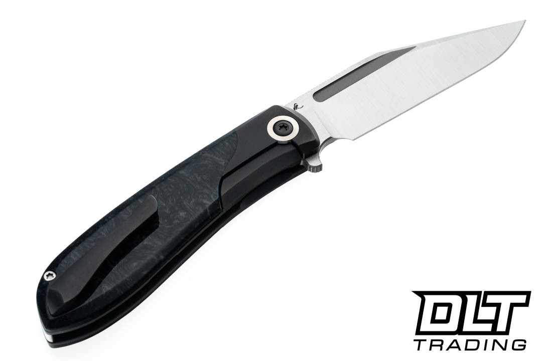 Jack Wolf Scuffle - Black Ice Kirinite - Belt Satin S90V Blade