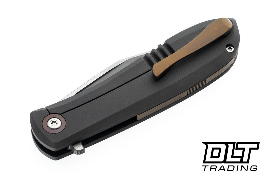 Jack Wolf Scuffle - Micro Milled Titanium - Belt Satin S90V Blade