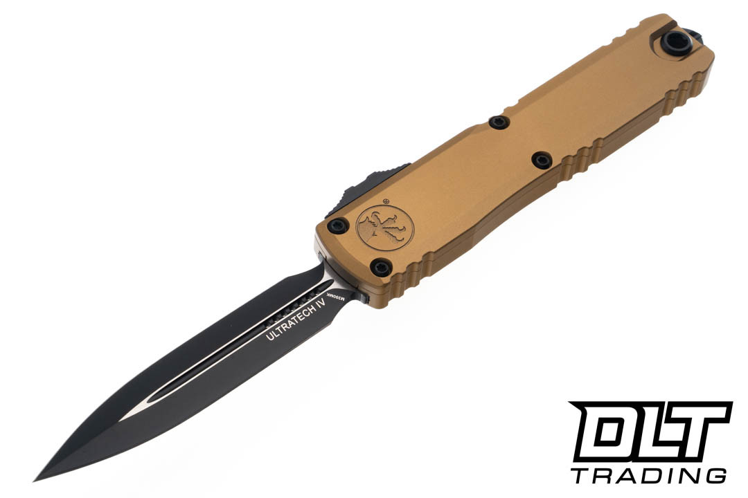 Microtech 11224-1TA Ultratech Gen IV D/E - Tan Handle - Black