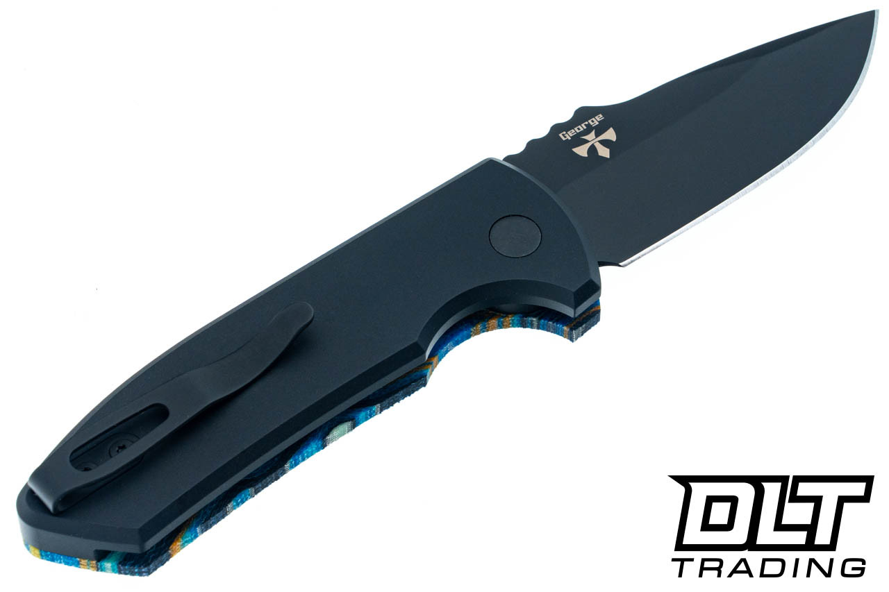 Pro-Tech SBR - Starry Night G-Carta - Black DLC Blade - Abalone