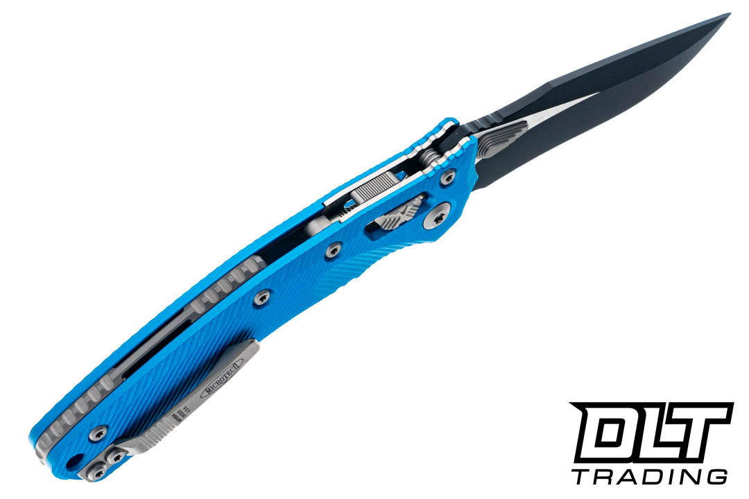 Microtech 137RL-1FLBL Amphibian Ram-Lok S/E - Fluted Blue Handle