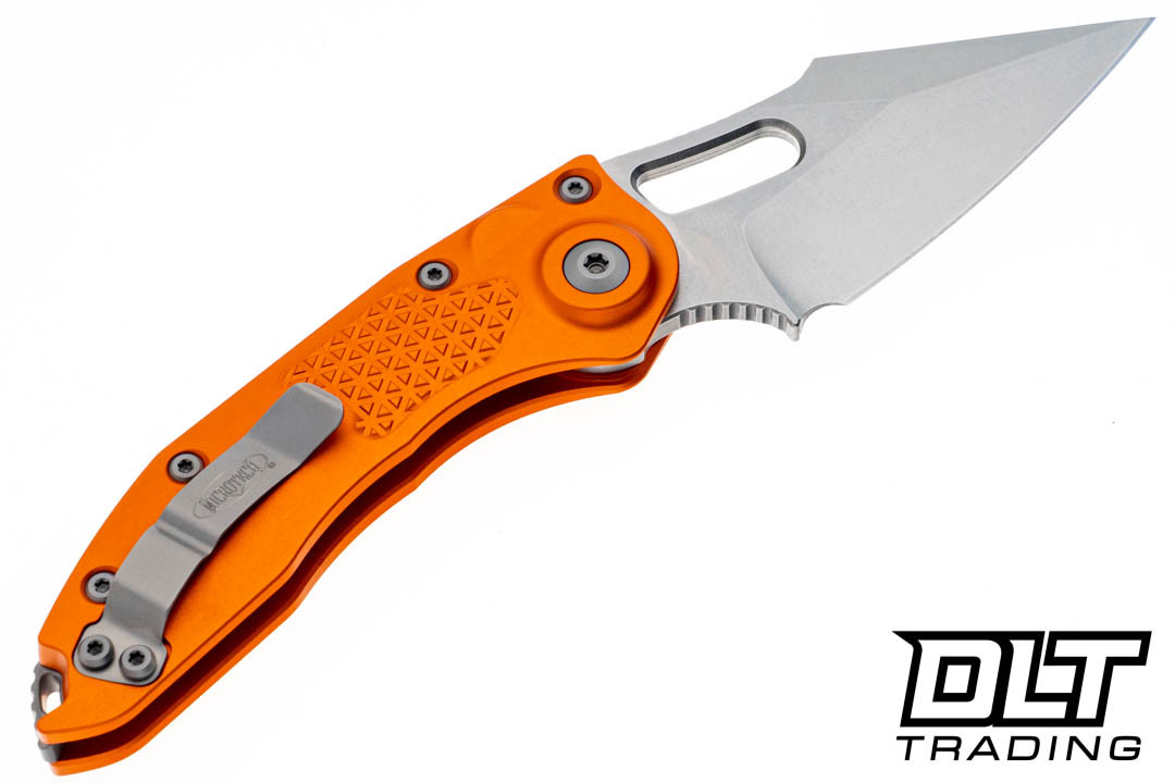 Microtech 169-10OR Stitch - A - Orange Handle - Stonewash Blade