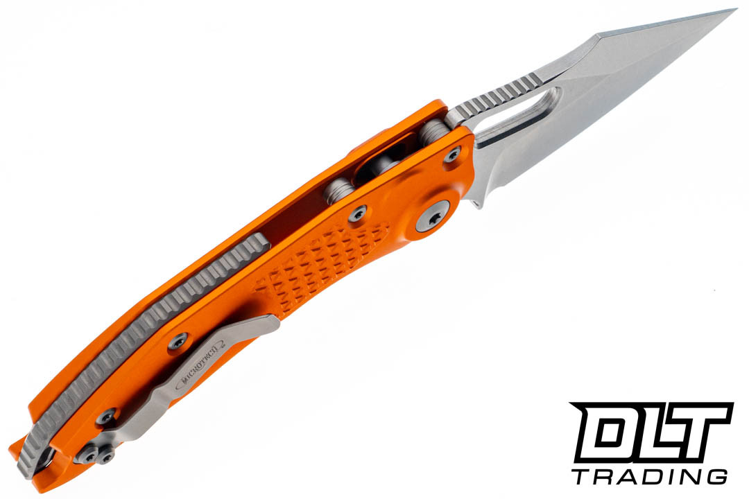 Microtech 169-10OR Stitch - A - Orange Handle - Stonewash Blade