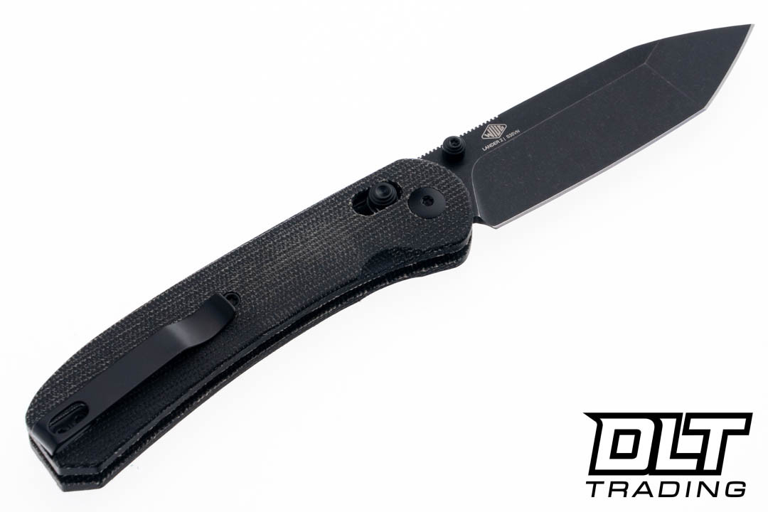 KNAFS Lander 2 - Charcoal Micarta - Black Stonewash S35VN Tanto