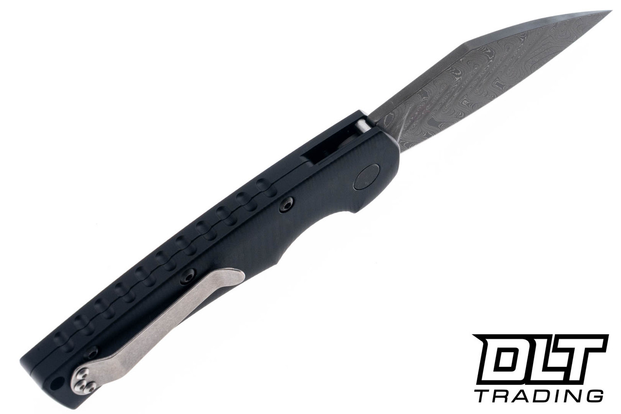 Defiant 7 Seax - Black Ano Aluminum - Nichols Boomerang Damascus