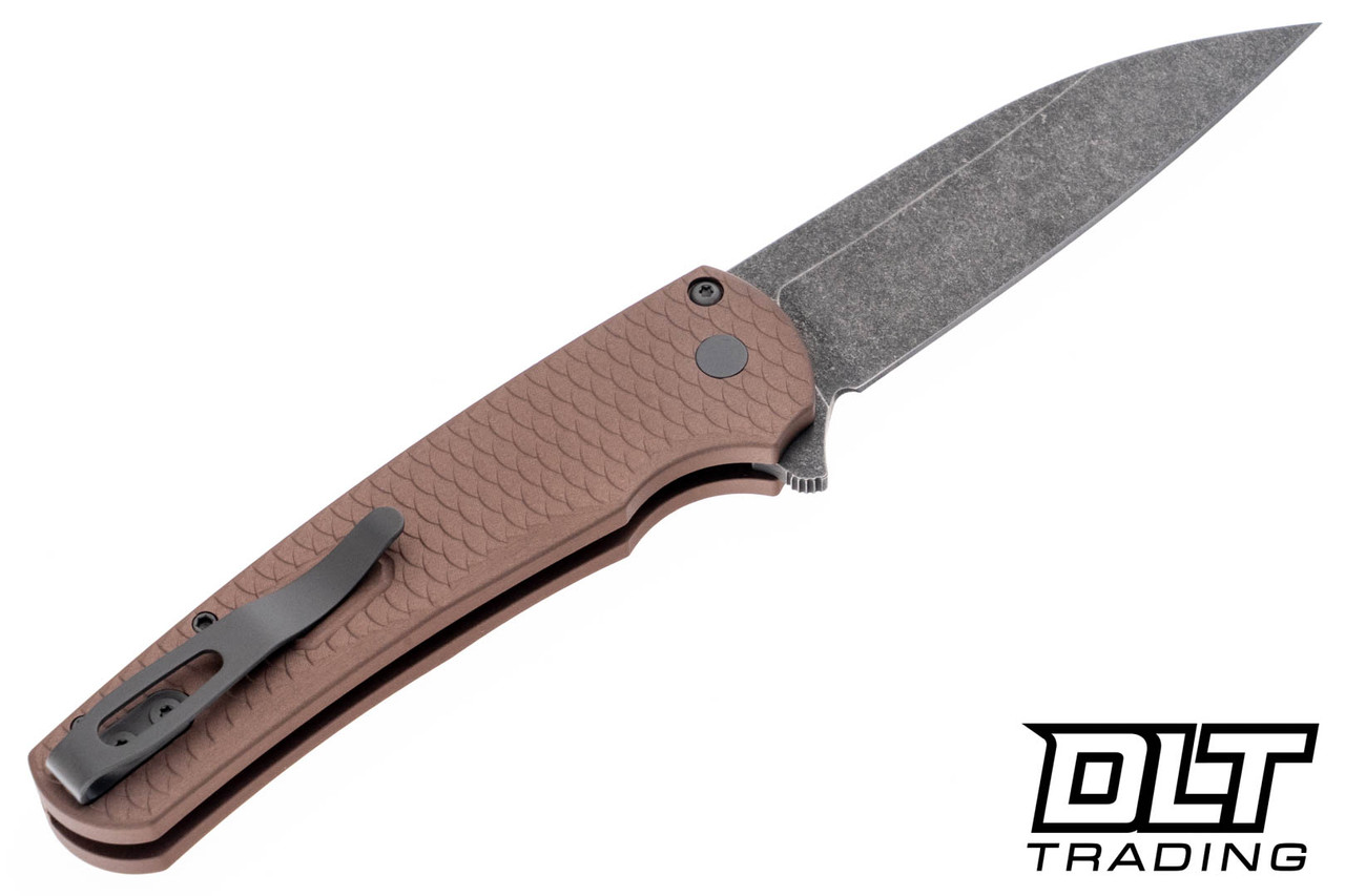 Pro-Tech Malibu Wharncliffe - FDE Dragon Scale Handle - Acidwashed
