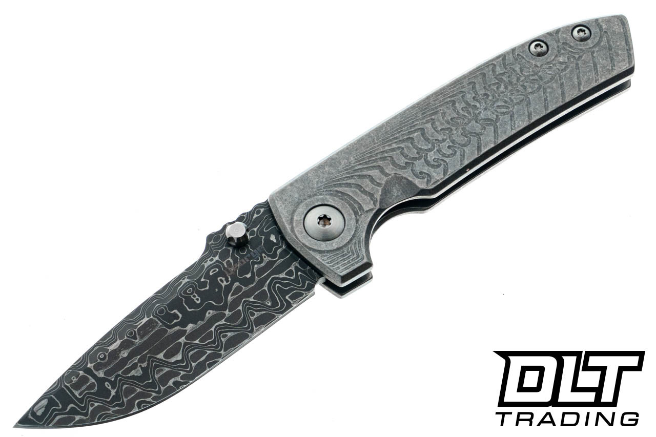 12 Days of Christmas - Les George VECP Damascus Titanium Folder | DLT
