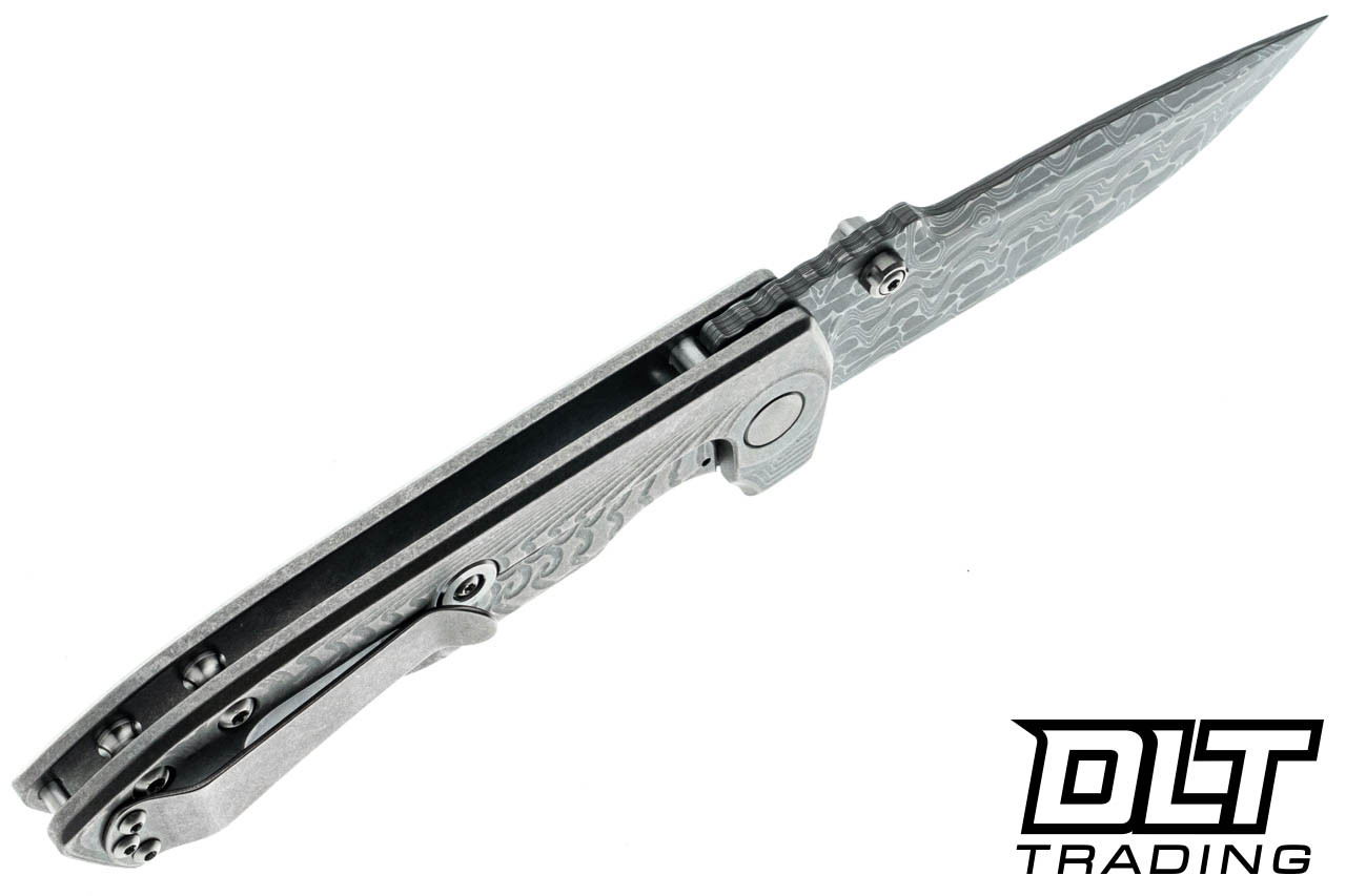 12 Days of Christmas - Les George VECP Damascus Titanium Folder | DLT