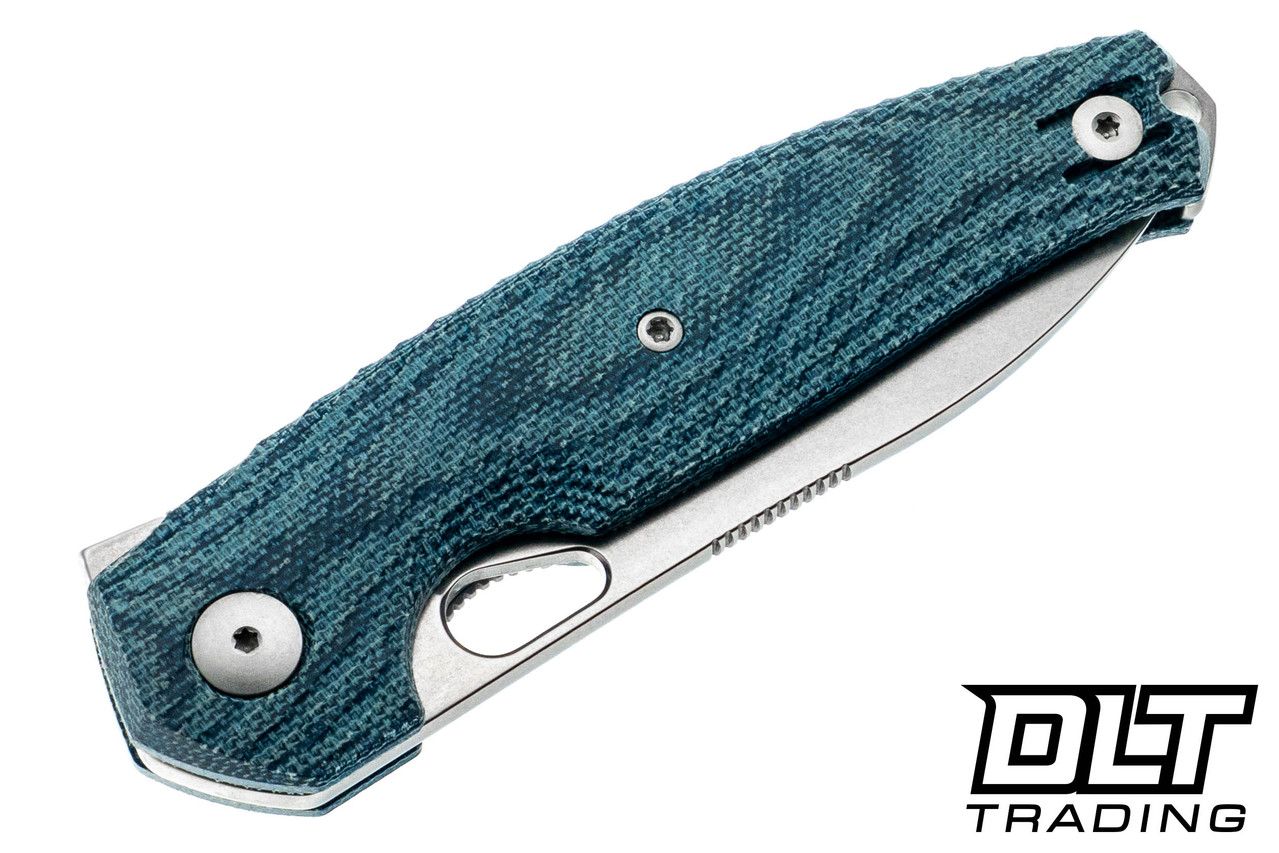 GiantMouse ACE Jagt - Stonewashed Blade - Denim Micarta - DLT Trading