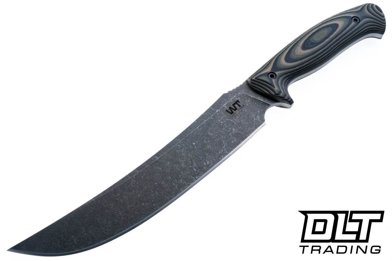WTG Atayal C - SK85 Dark Washed Blade - Jungle Camo G-10 - Black