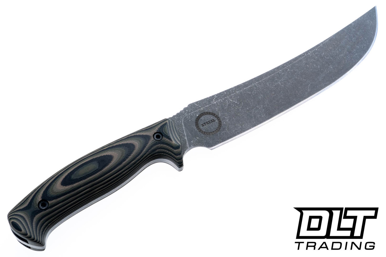 WTG Atayal C - SK85 Dark Washed Blade - Jungle Camo G-10 - Black