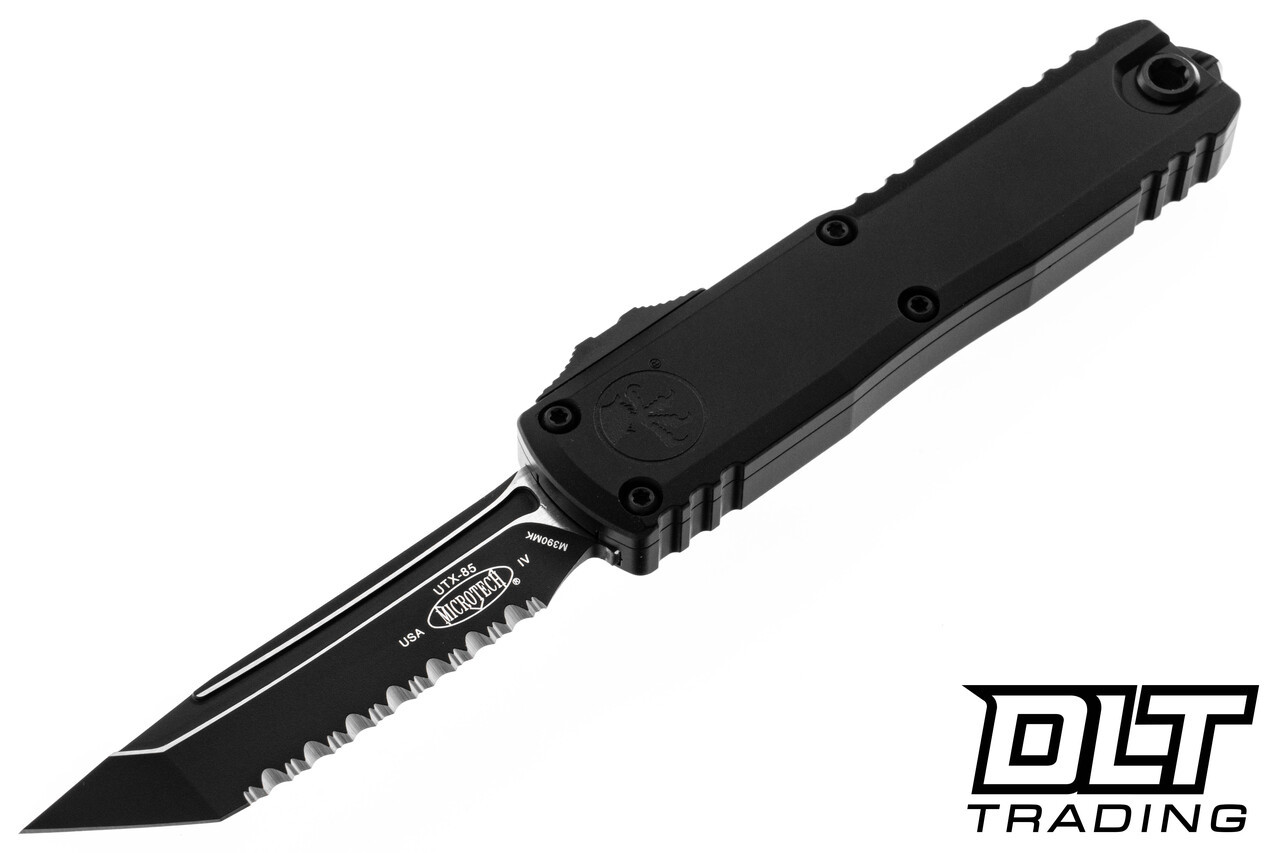 Microtech 12334-3T UTX-85 Gen IV T/E - Black Handle - Black Blade