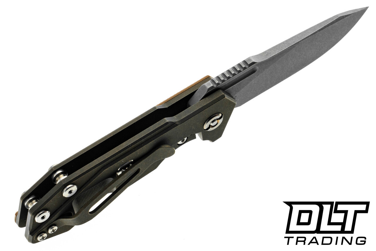 Hinderer Half Track Slicer MagnaCut - Battle Bronze Anodized
