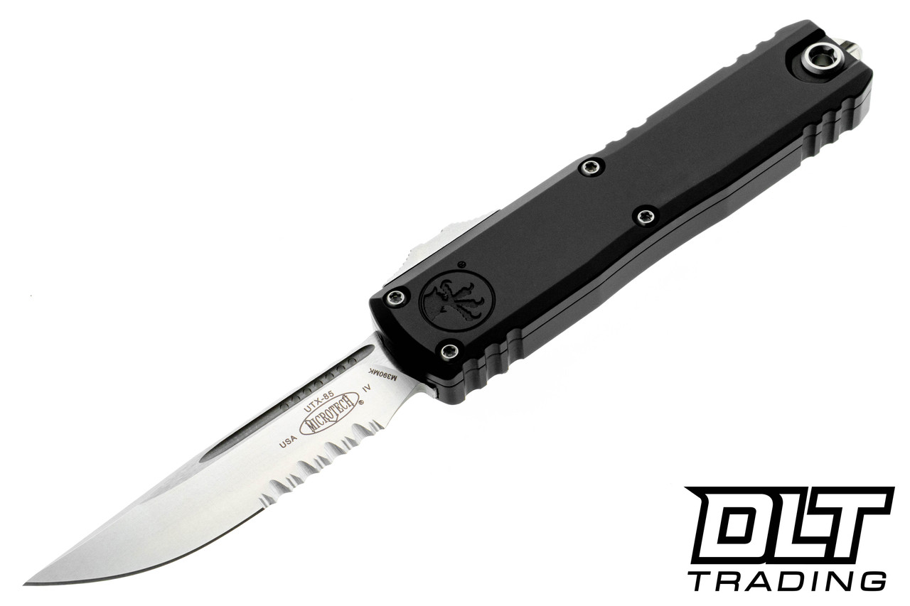 Microtech 12314-11 UTX-85 Gen IV - Black Handle - Stonewashed
