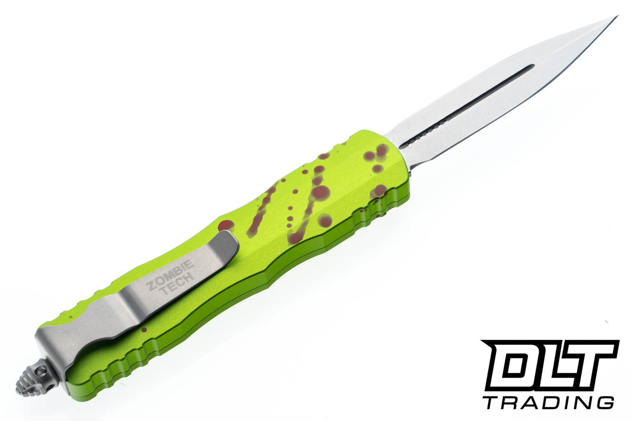 Microtech 225-10Z Dirac D/E - Zombie Tech Handle - Stonewash Blade