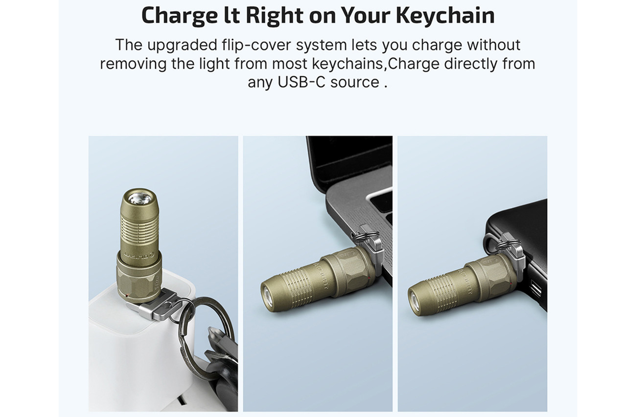 Olight iUltra Olive Green OAL Keychain Flashlight - Olive Green