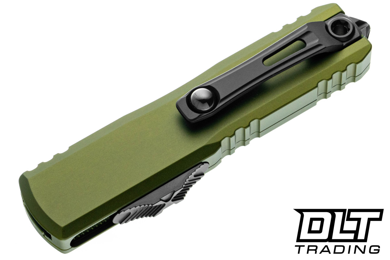 Microtech 12314-1OD UTX-85 Gen IV - OD Green Handle - Black Blade