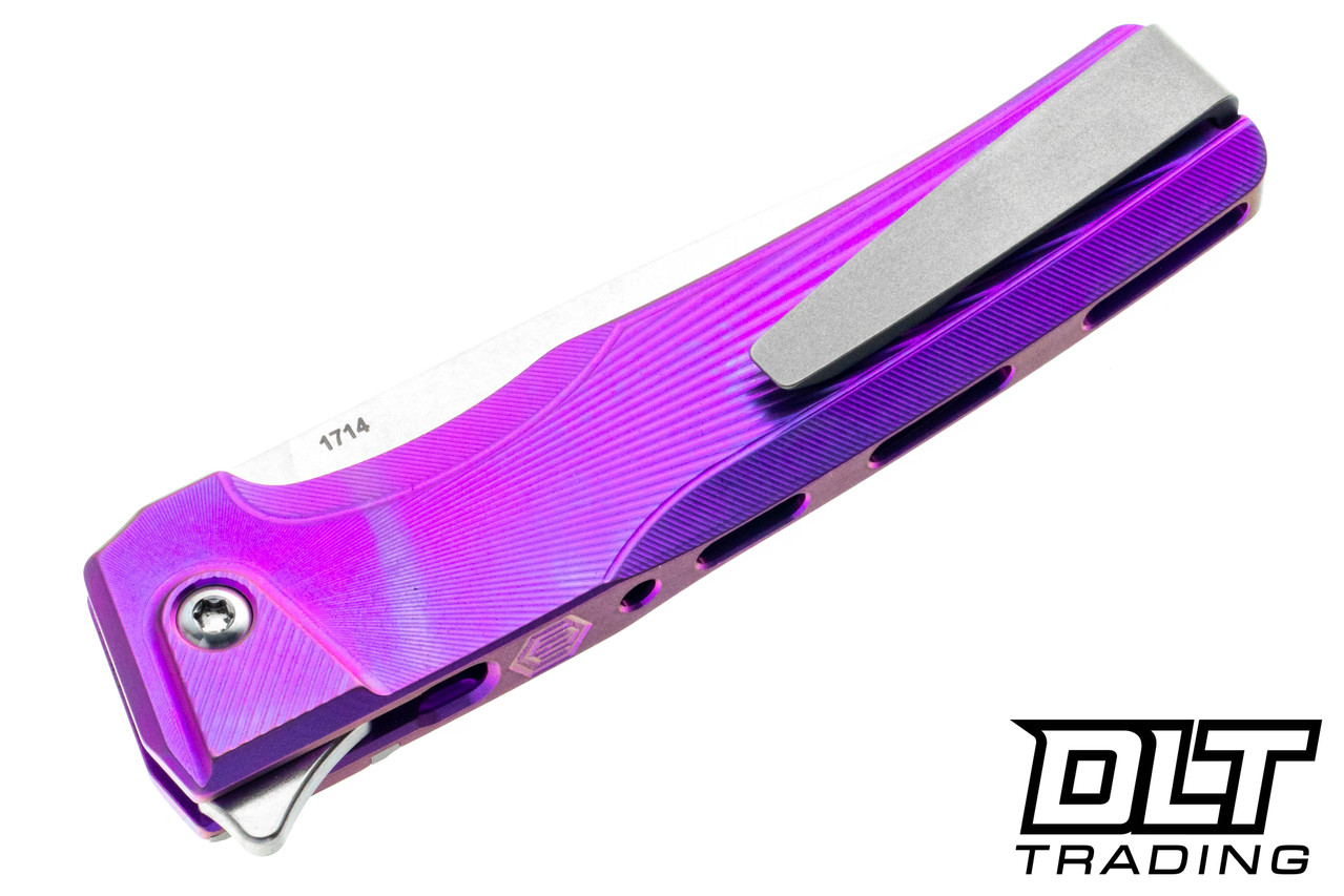MachineWise Sonora - Raw Ti Bolster - Sunray Purple Titanium