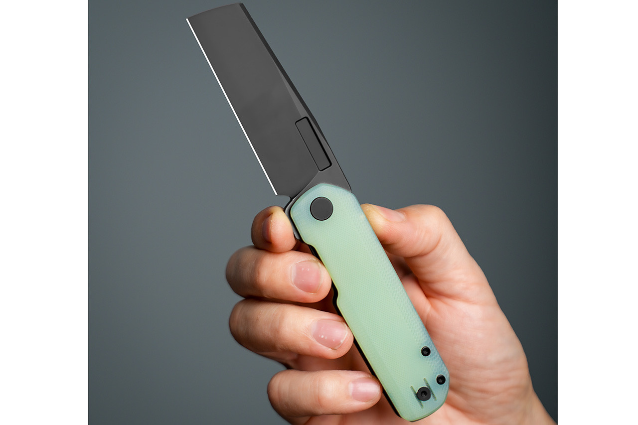 Vero Engineering Avid 2 - Jade G-10 - Blackwash S45VN Blade - DLT