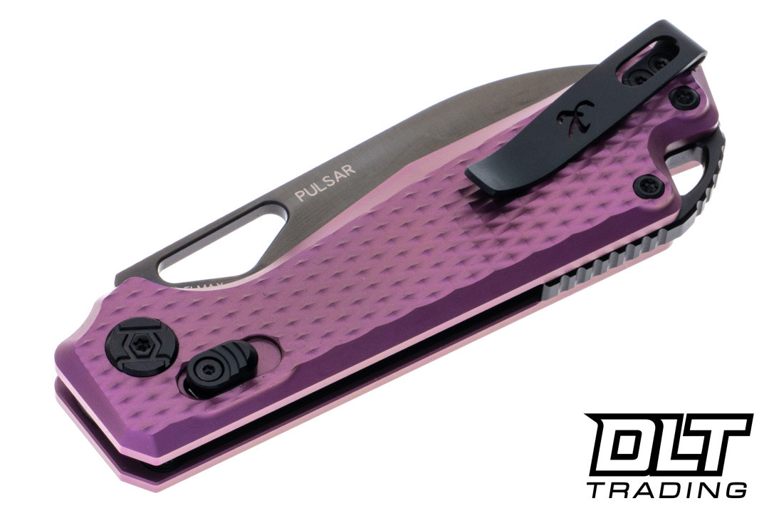 Kunwu Pulsar - Purple Diamond Texture Titanium - DLC Elmax Blade