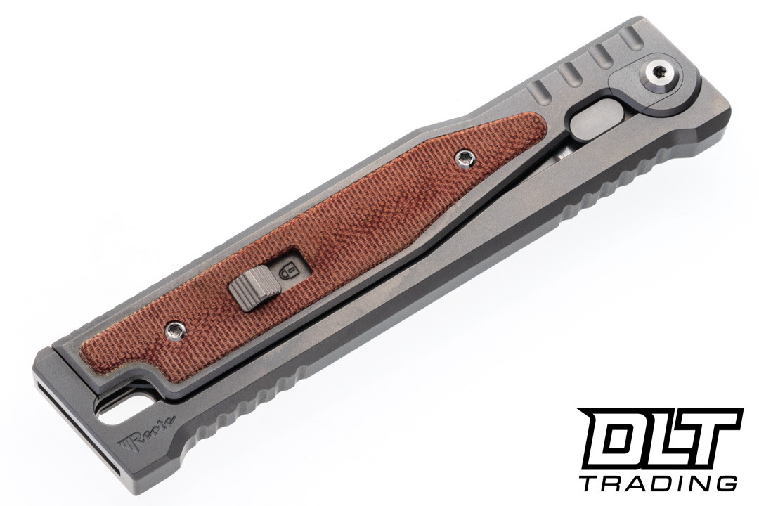 Reate EXO-OG - Tanto Satin Stonewashed Elmax Blade - Bead Blast