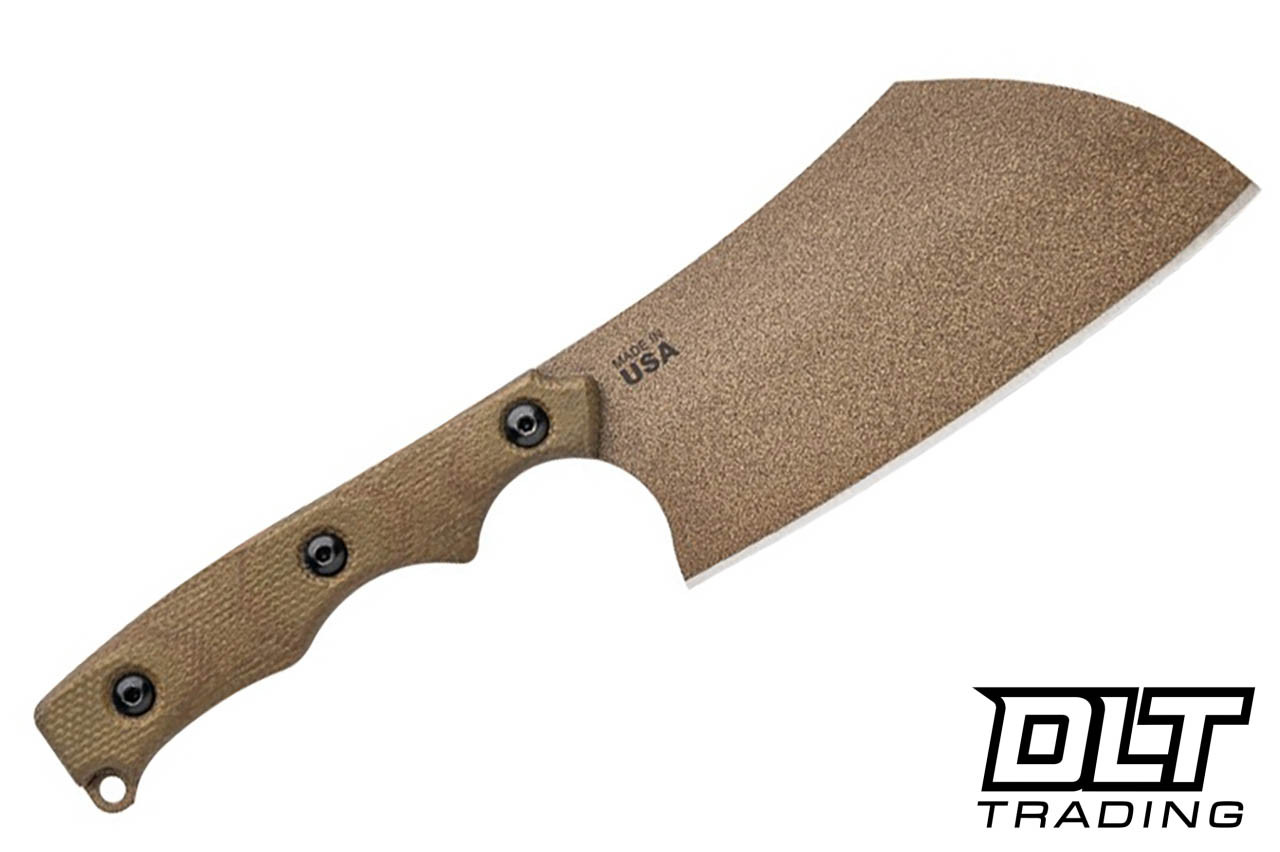 TOPS El Chappito - Green Canvas Micarta - Coyote Tan 1095 Blade