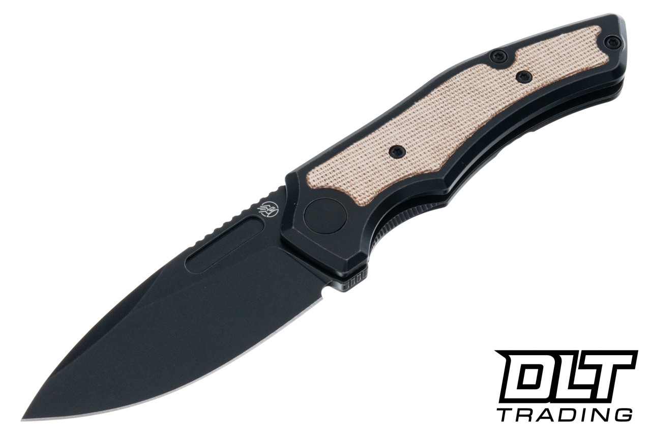 Griffin Scout F3 - Black Wash Titanium - Natural Micarta Inlay