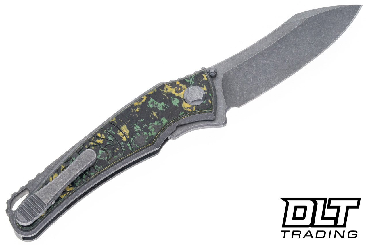Hawk Knives Talon M390 - Titanium Handle - Toxic Storm Overlay