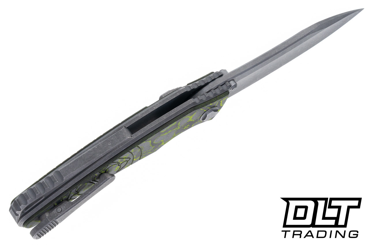 Hawk Knives Talon M390 - Titanium Handle - Toxic Moss CamoCarbon