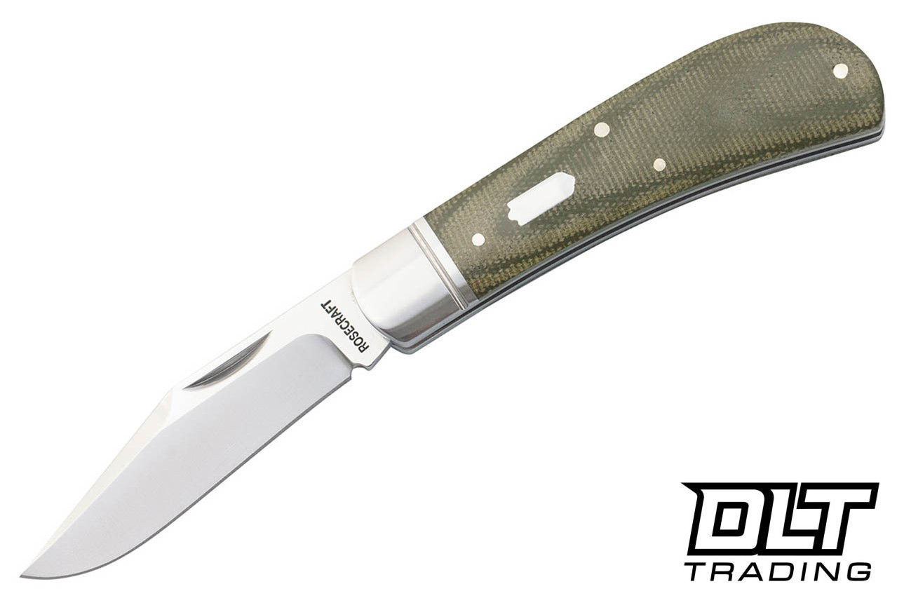 RoseCraft Blades Hatchie River Jack - Light Green Micarta - DLT