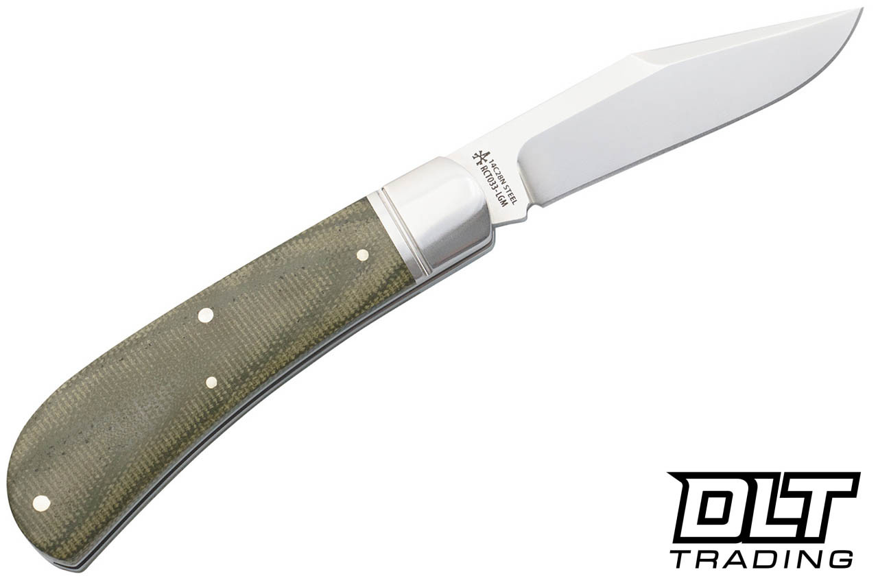RoseCraft Blades Hatchie River Jack - Light Green Micarta - DLT