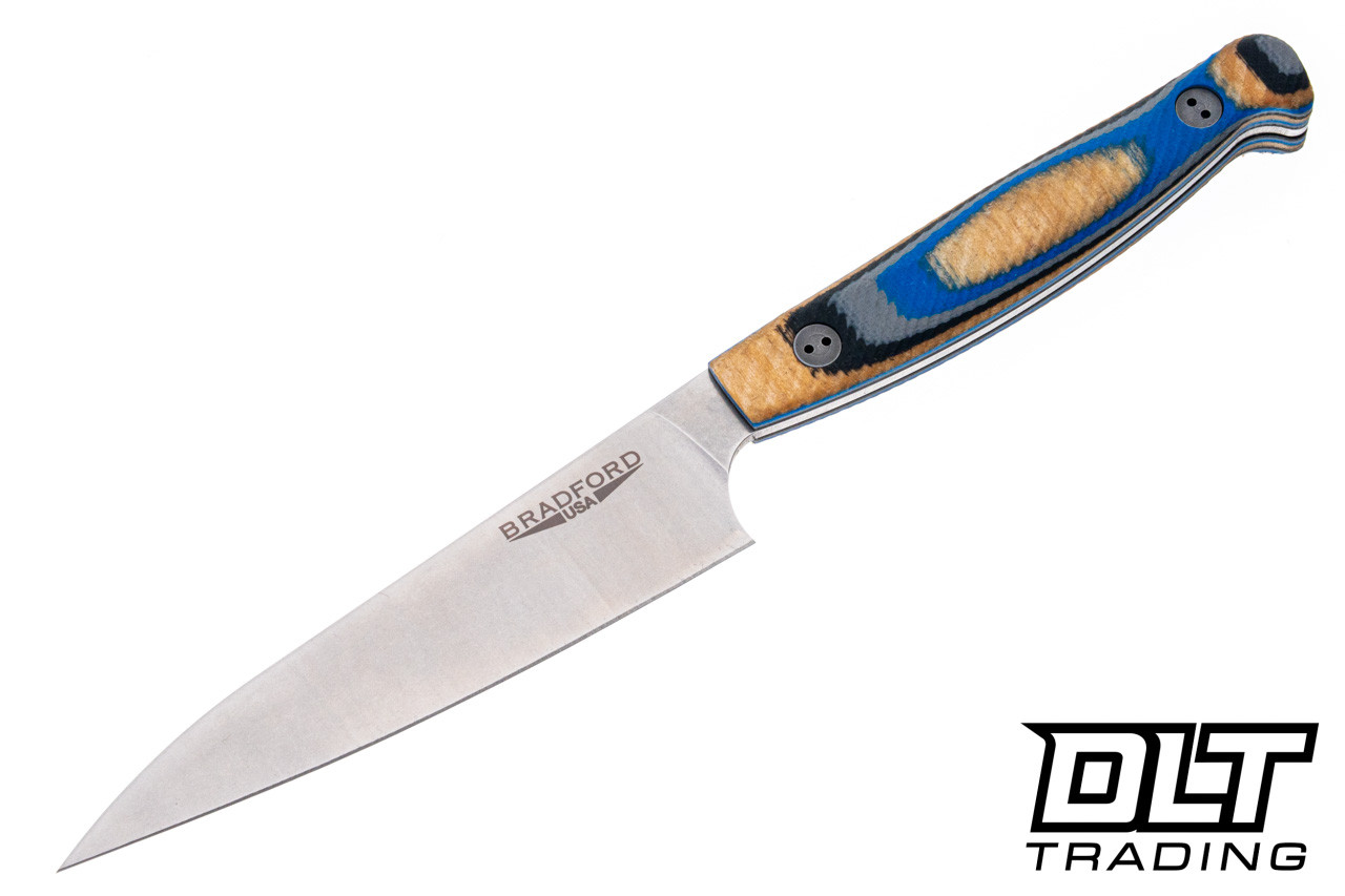 Bradford Paring - 3D Blue G-Wood - Stonewashed MagnaCut Blade