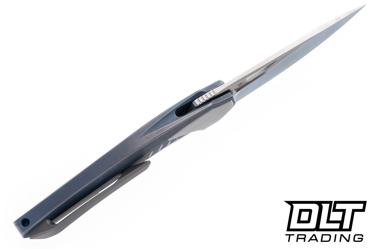 Poikilo Blade VK-Zame Shark S2 - Blue Titanium Handle - Ti Inlay