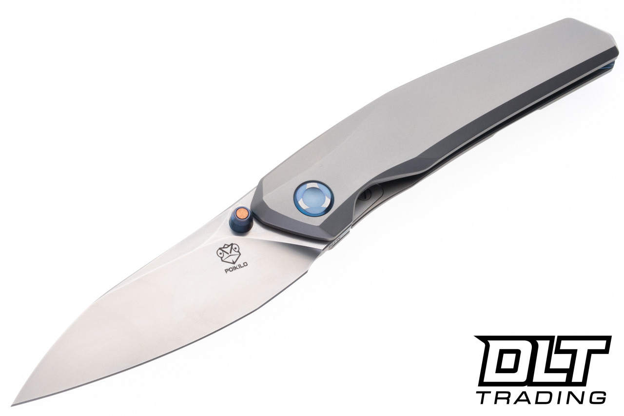 Poikilo Blade VK-Zen S1 - Titanium Handle - Blue Accents