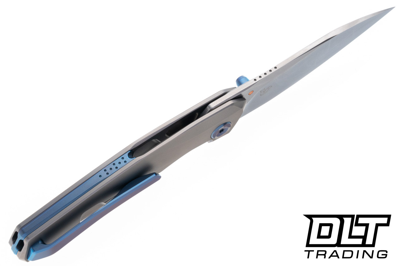 ボルサリーノ Poikilo Blade VK-Zen S1 - Titanium Handle - Blue Accents