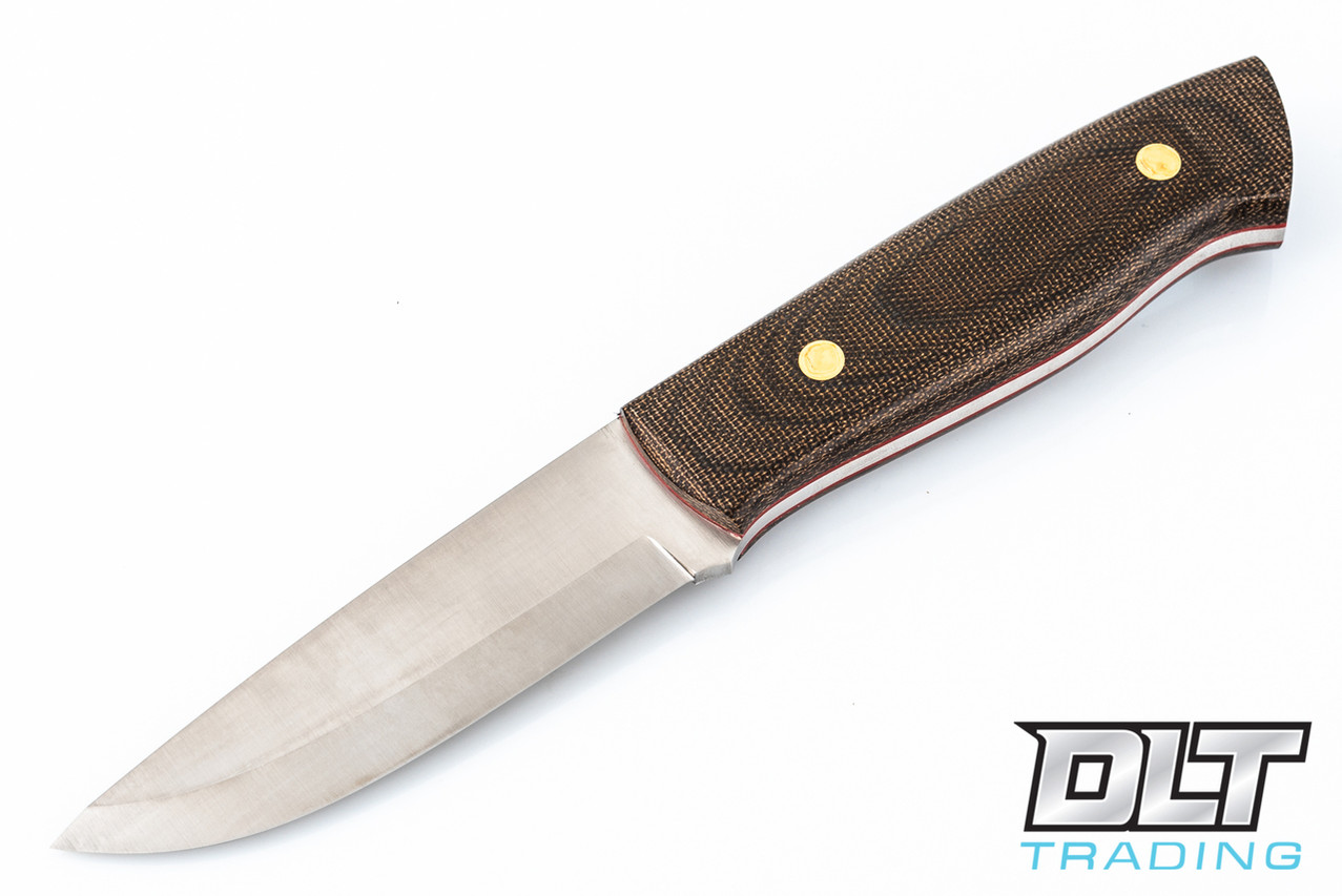 Enzo Trapper 95 D2 Steel - Green Canvas Micarta - DLT Trading